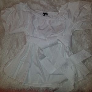 Lane Bryant White top with belt. 26/28